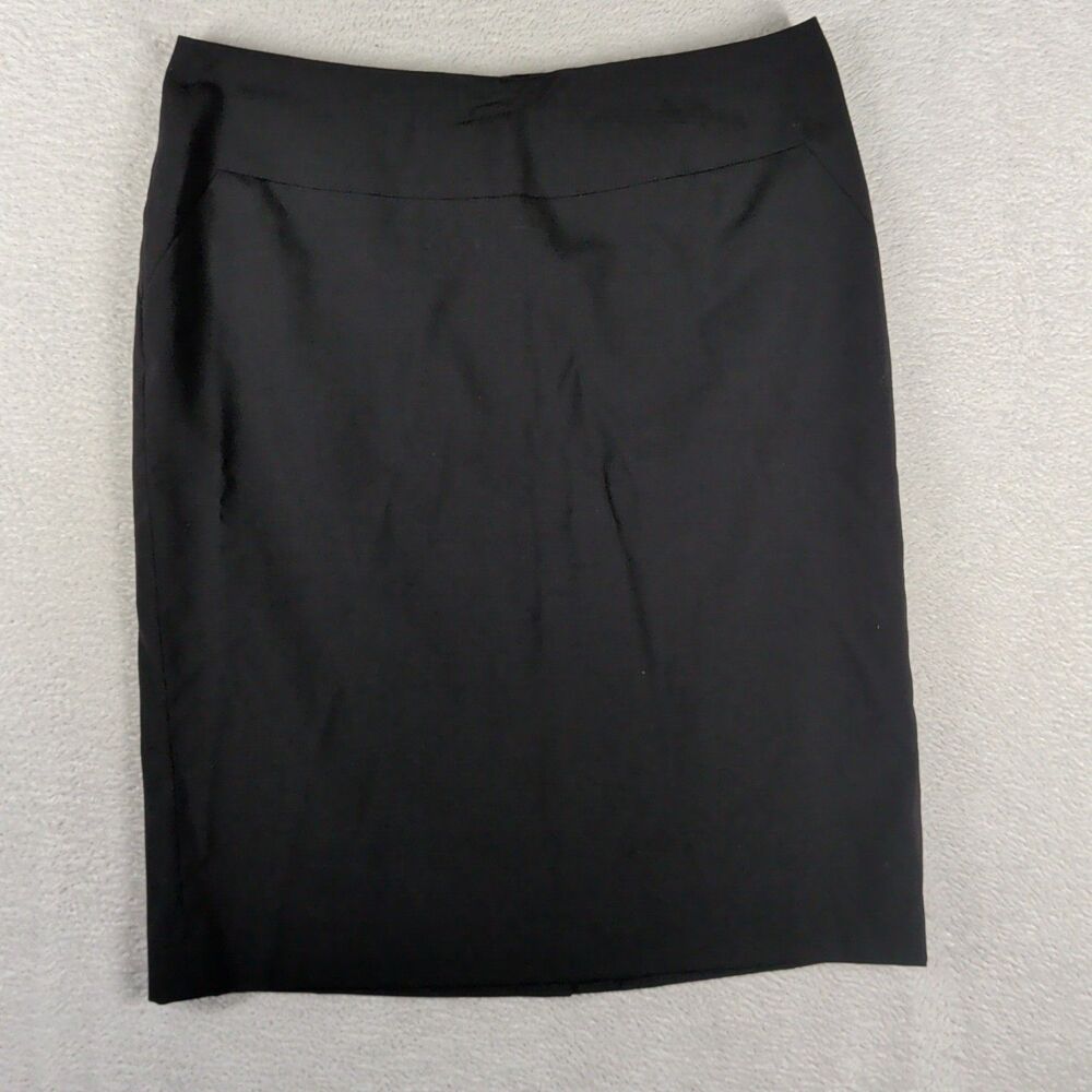 Banana Republic Wool Blend Pencil Skirt Women's 2 Black Career Lightweight